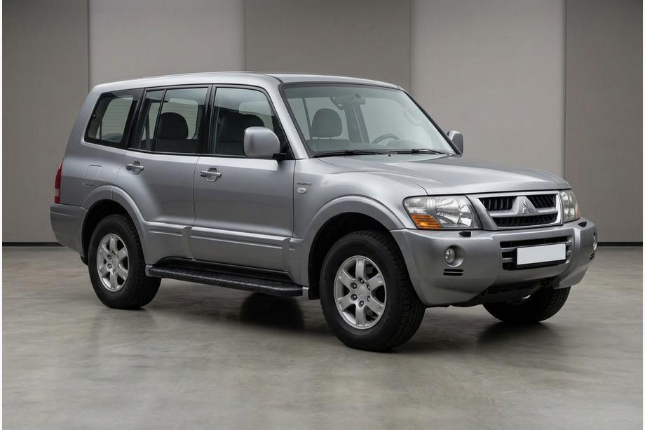 Mitsubishi Pajero Wagon III 1999-2006 гг. Боковые пороги Bosphorus Black (2 шт., алюминий) Фото 1
