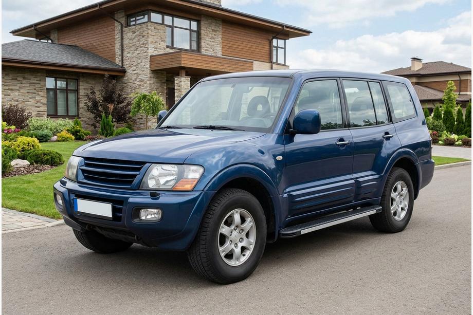 Mitsubishi Pajero Wagon III 1999-2006 гг. Боковые Подножки Tayga (2 шт., Алюминий) Image
