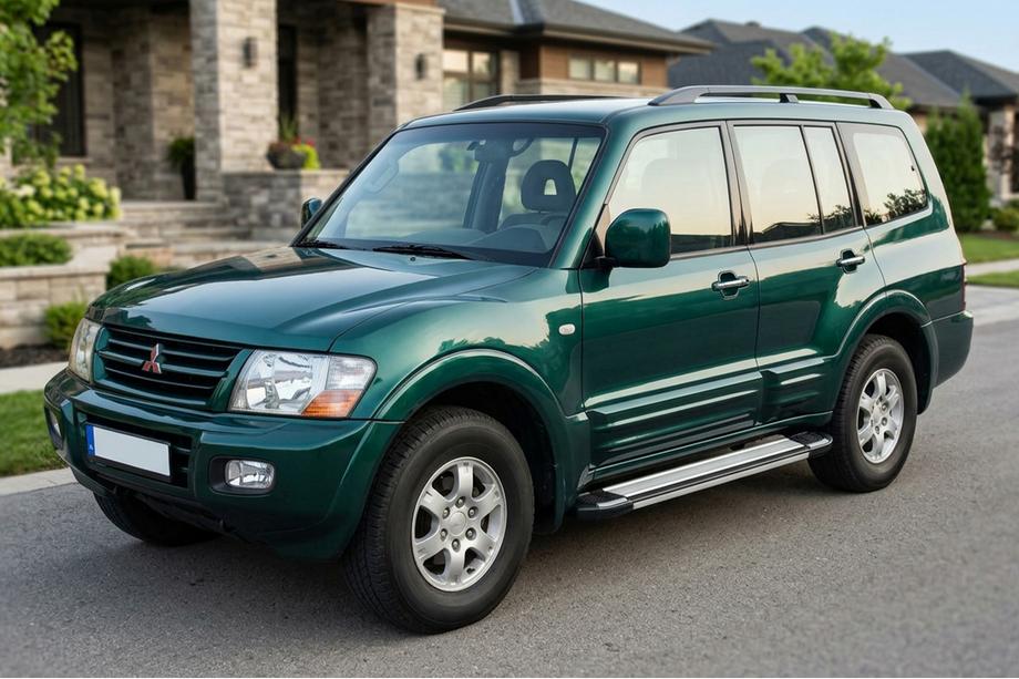 Mitsubishi Pajero Wagon III 1999-2006 гг. Боковые Подножки Rainbow (2 шт., Алюминий) Image