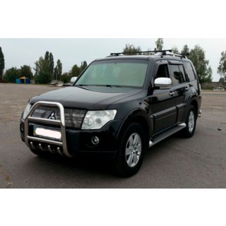 Кенгурятник QT007 (нержавейка) Mitsubishi Pajero Wagon III 1999-2006 гг. фото 2