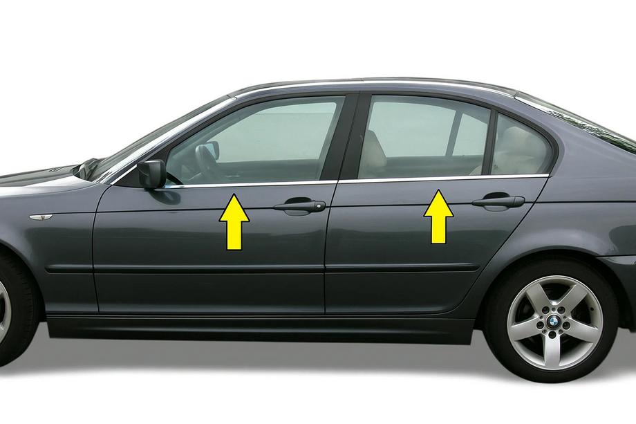 BMW 3 серия E46 1998-2006 гг. Окантовка окон нержавейка Carmos - Турецкая Нержавеющая Сталь Фото 2