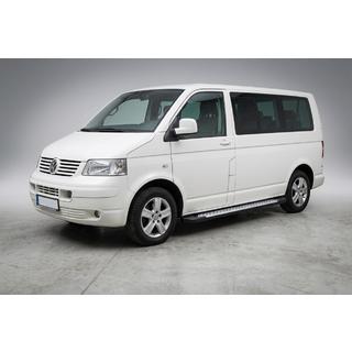 Боковые пороги X5-тип (2 шт., алюминий) Volkswagen T5 Caravelle 2004-2010 гг. фото 1
