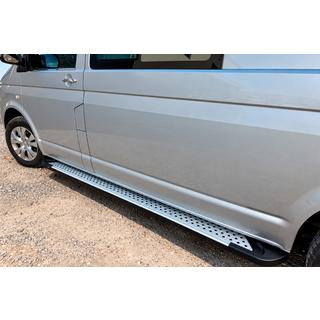 Боковые пороги X5-тип (2 шт., алюминий) Volkswagen T5 Caravelle 2004-2010 гг. фото 3
