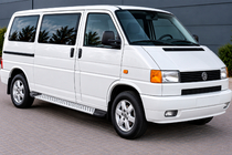 Volkswagen T4 Transporter 1990-2003 гг. Боковые Подножки Allmond Grey (2 шт., Алюминий) фото 1