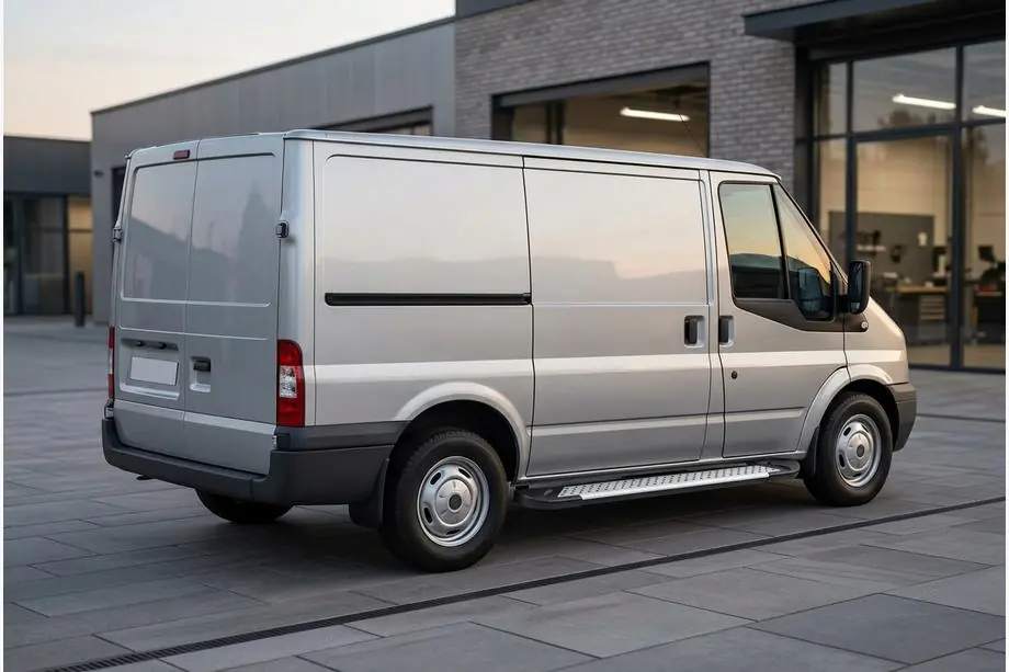 Ford Transit 2000–2014 гг. Боковые Подножки Allmond Grey (2 шт., Алюминий) Фото 1