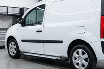 Renault Kangoo 2008–2020 гг. Боковые Подножки Allmond Grey (2 шт., Алюминий) фото 1