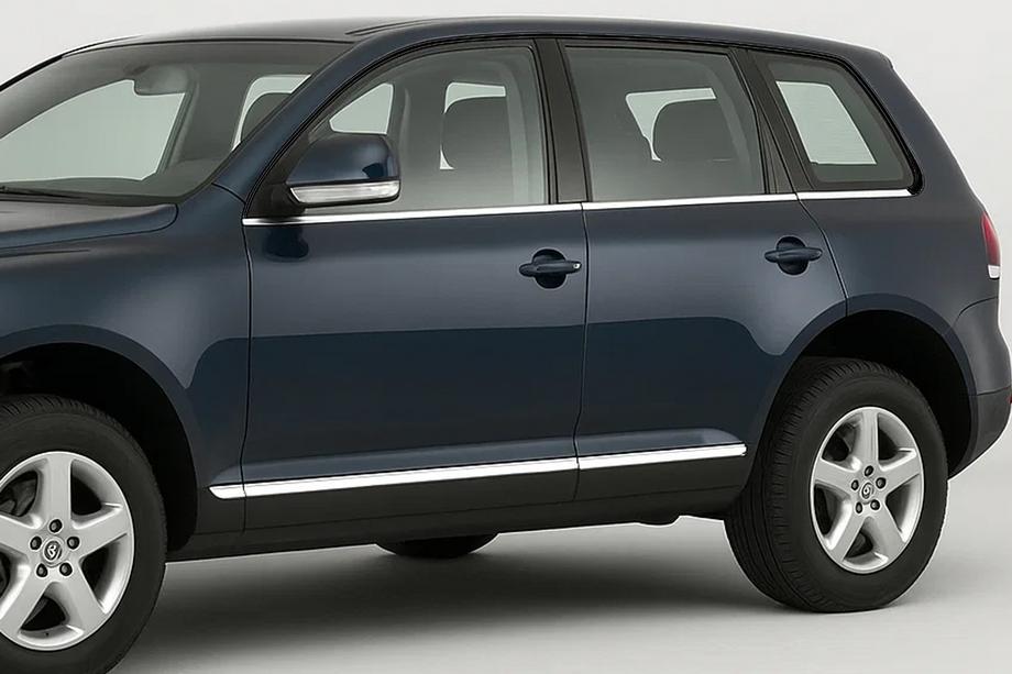 Volkswagen Touareg 2002–2010 гг. Нижние молдинги окон нержавейка (6 шт) Фото 1