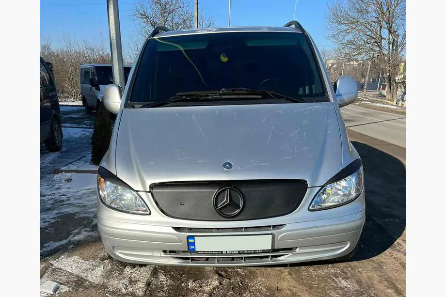 Mercedes Vito W639 2004-2014 гг. Зимняя накладка на решетку радиатора (2003-2010) Фото 1