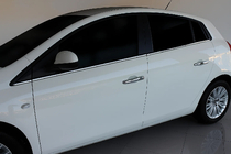 Fiat Bravo 2008-2016 гг. Молдинги на окна нержавейка (6 шт) фото 1