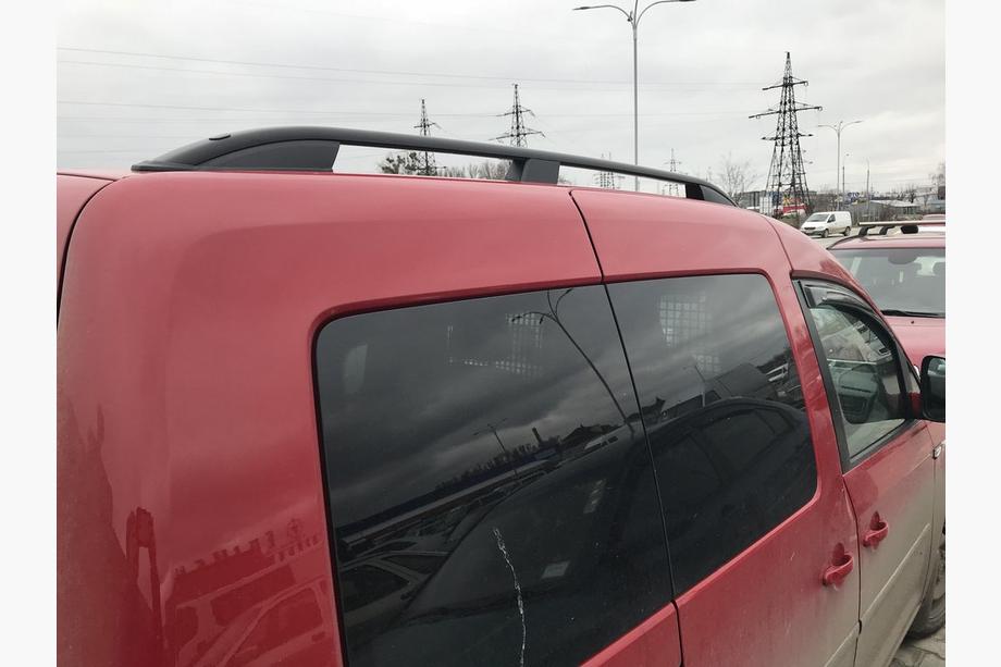Volkswagen Caddy 2004-2010 гг. Рейлинги Skyport BLACK Макси база Фото 6