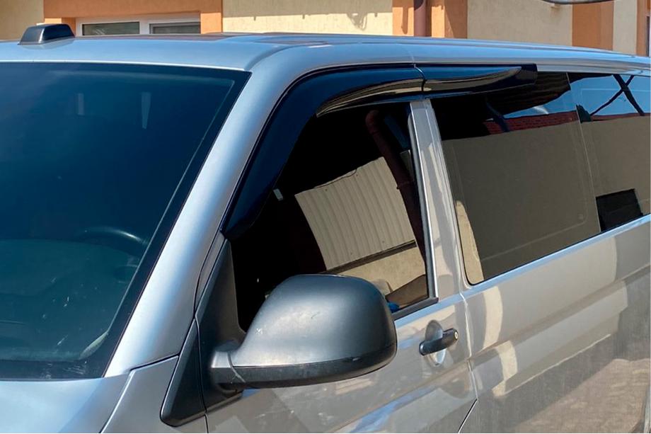 Volkswagen T5 Caravelle 2004-2010 гг. Ветровики на окна (4 шт., Sunplex Sport) Фото 15