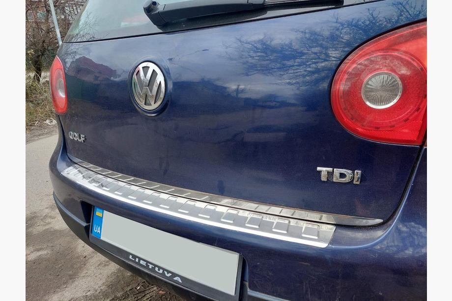 Volkswagen Golf 5 2003-2009 гг. Накладка на багажник нержавейка Carmos - Турецкая Нержавеющая Сталь Фото 4