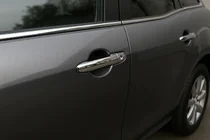 Mazda CX-7 2006-2012 гг. Хромированные накладки на ручки V2 (4 шт, нержавейка) фото 1