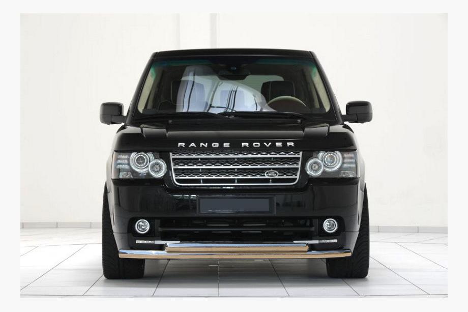 Range Rover III L322 2002-2012 гг. Передняя защита ST014 (нержавейка) Фото 1