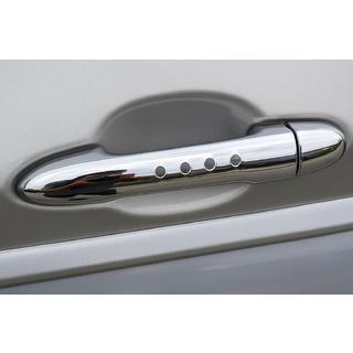 Хромированная накладка на ручку двери с отверстиями (1 шт, нержавейка) Mercedes Vito W639 2004-2014 гг. фото 1