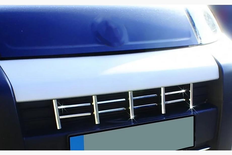 Peugeot Bipper 2008-2017 гг. Накладка на решетку радиатора (13 шт., нержавейка) Фото 3