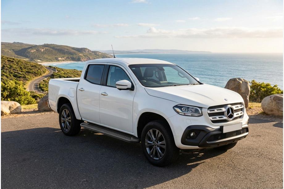 Mercedes X class 2017-2020 гг. Боковые Подножки Allmond Black (2 шт., Алюминий) Фото 1