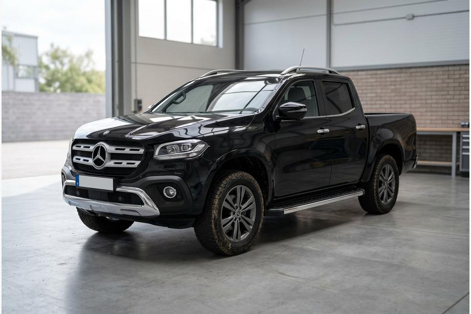 Mercedes X class 2017-2020 гг. Боковые Подножки BlackLine (2 шт., Алюминий) Фото 1