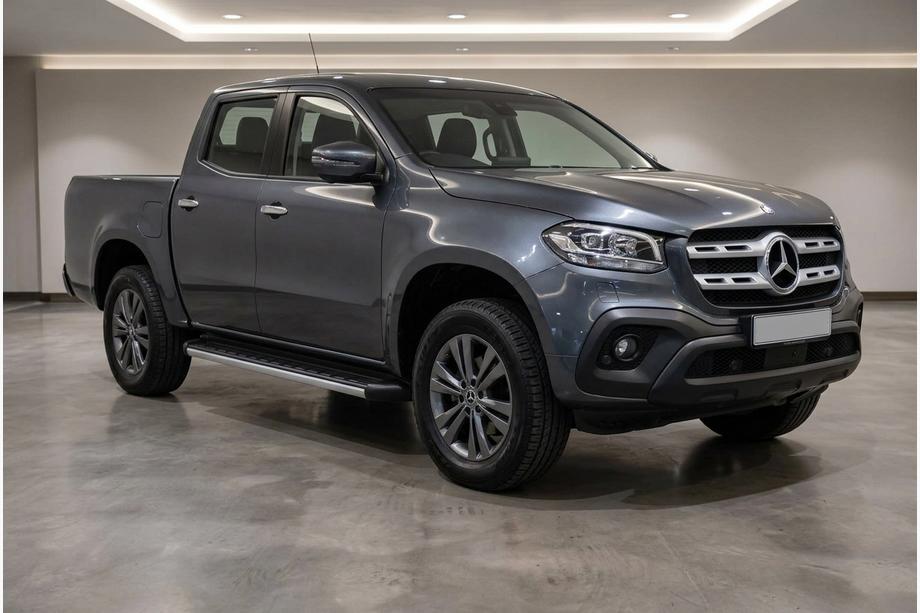 Mercedes X class 2017-2020 гг. Боковые Подножки Duru (2 шт., Алюминий) Image