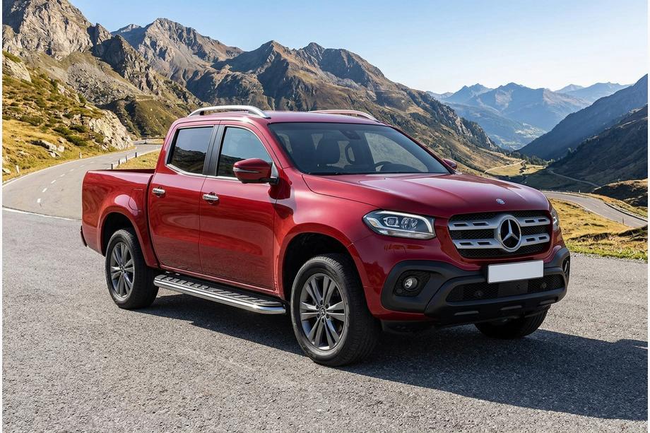 Mercedes X class 2017-2020 гг. Боковые Подножки Maydos V1 (2 шт., Алюминий) Фото 1
