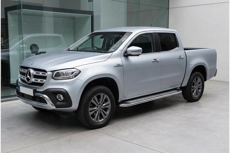 Mercedes X class 2017-2020 гг. Боковые Подножки Maydos V2 (2 шт., Алюминий) Image