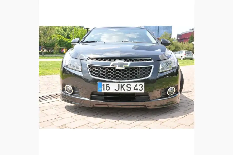 Chevrolet Cruze 2009–2015 гг. Накладка на передний бампер HB (Meliset, под покраску) Фото 2