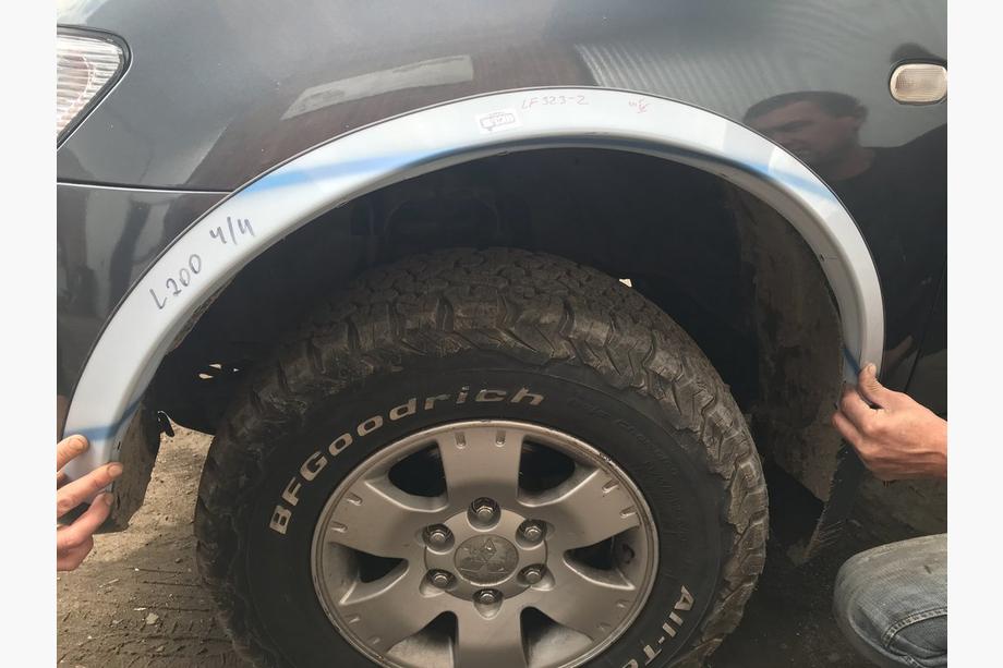 Mitsubishi L200 2006-2015 гг. Накладки на арки из нержавейки (4 шт) Фото 4
