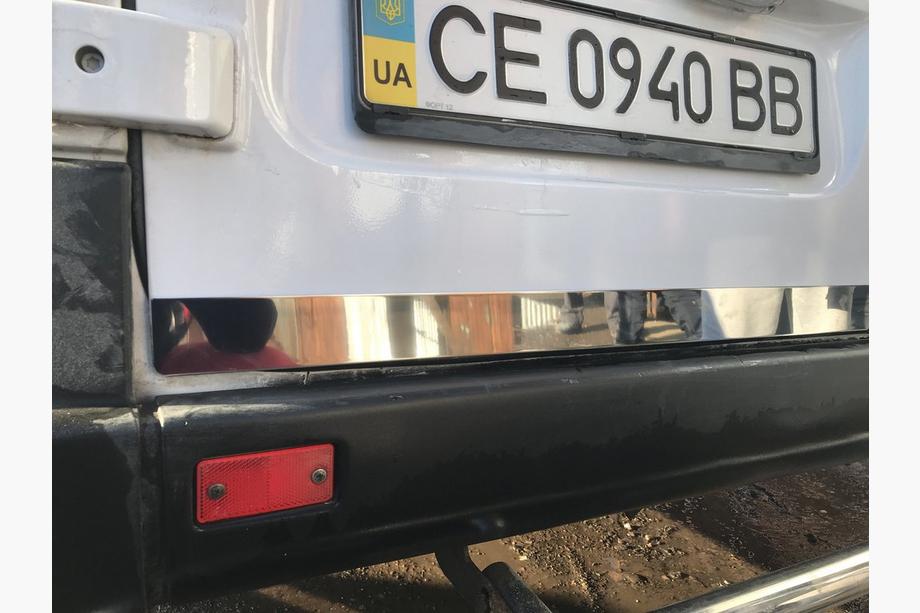 Volkswagen LT 1995-2006 гг. Накладка на багажник (2 части, нержавейка) Фото 2