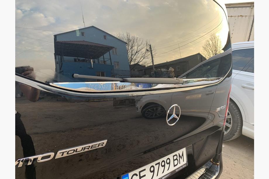 Mercedes Vito/V-class W447 2014- гг. Молдинг заднего стекла (малое стекло) нержавейка OmsaLine - Итальянская Нержавейка Фото 3