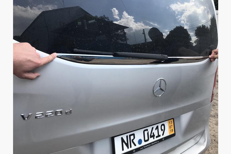 Mercedes Vito/V-class W447 2014- гг. Молдинг заднего стекла (малое стекло) нержавейка OmsaLine - Итальянская Нержавейка Фото 6