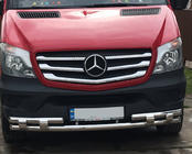 Mercedes Sprinter W906 2006–2018 гг. Передняя нижняя дуга Shark (нержавейка) 2006-2013 фото 3