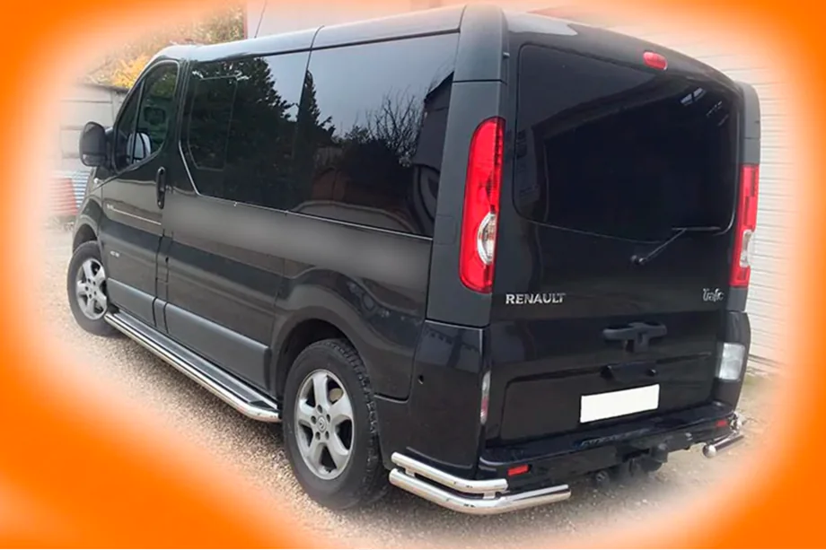 Nissan Primastar 2002-2014 гг. Задние уголки AK003-двойные (нерж) Image