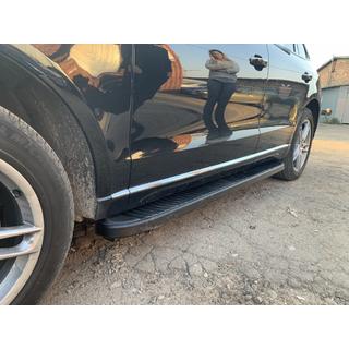 Боковые Подножки Tayga Black (2 шт., Алюминий) Audi Q5 2008-2017 гг. фото 2
