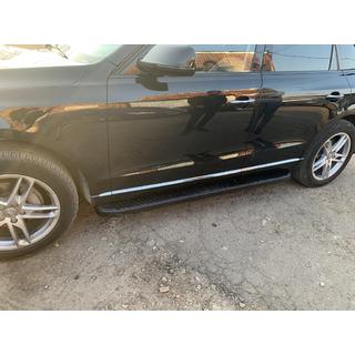 Боковые Подножки Tayga Black (2 шт., Алюминий) Audi Q5 2008-2017 гг. фото 3