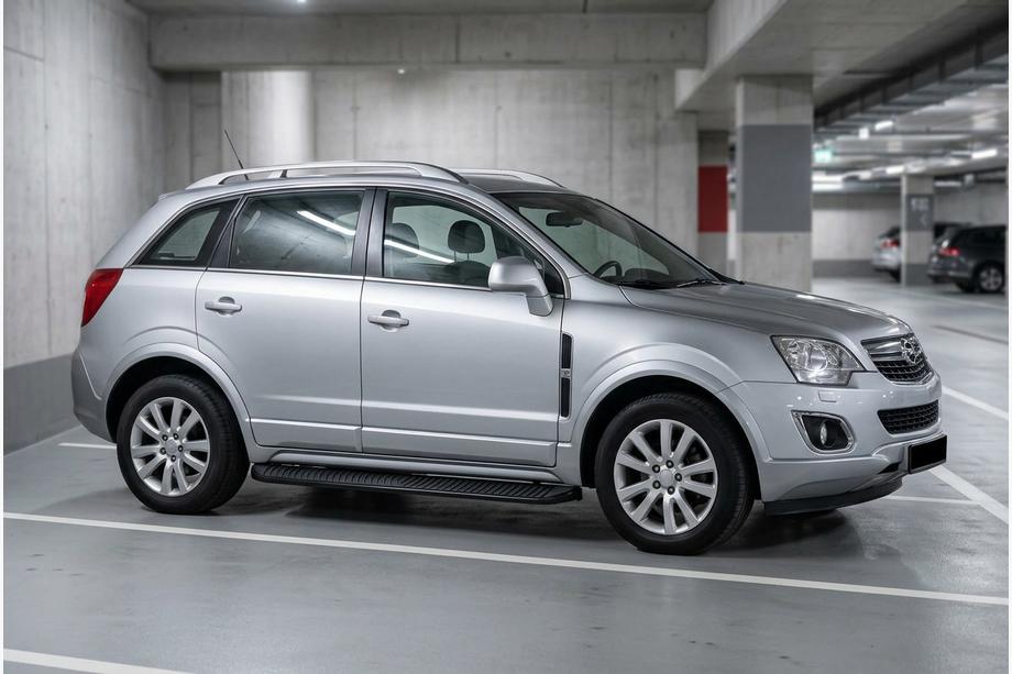Opel Antara 2006-2017 гг. Боковые Подножки Tayga Black (2 шт., Алюминий) Фото 1