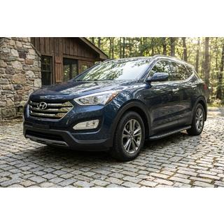 Боковые Подножки Tayga Black (2 шт., Алюминий) Hyundai Santa Fe 3 2012-2018 гг. фото 1