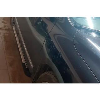 Боковые пороги Line (2 шт, алюминий) Nissan Pathfinder R52 2012-2021 гг. фото 2