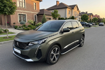 Peugeot 3008 2016-2023 гг. Боковые Подножки Tayga Grey (2 шт, Алюминий) фото 1