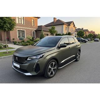 Боковые Подножки Tayga Grey (2 шт, Алюминий) Peugeot 3008 2016-2023 гг. фото 1