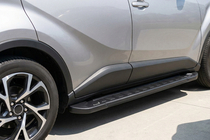 Toyota C-HR 2016-2023 гг. Боковые Подножки RedLine Black (2 шт, Алюминий) фото 1