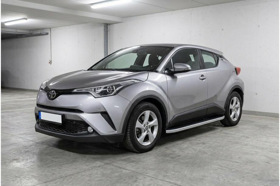 Toyota C-HR 2016-2023 гг. Боковые пороги Tayga Grey (2 шт., алюминий) Image