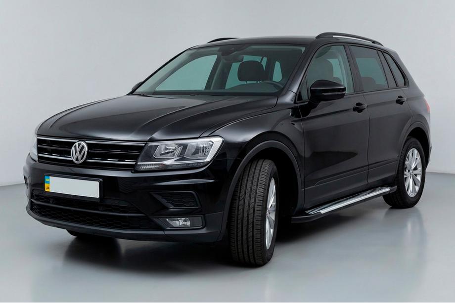 Volkswagen Tiguan 2016-2023 гг. Боковые Подножки Line (2 шт., Алюминий) Фото 1