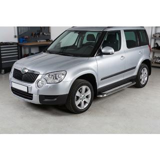 Боковые Подножки Maydos V2 (2 шт., Алюминий и Нержавейка) Skoda Yeti 2009-2017 гг. фото 1