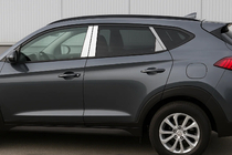 Hyundai Tucson TL 2016-2021 гг. Накладки на стойки из нержавеющей стали фото 1