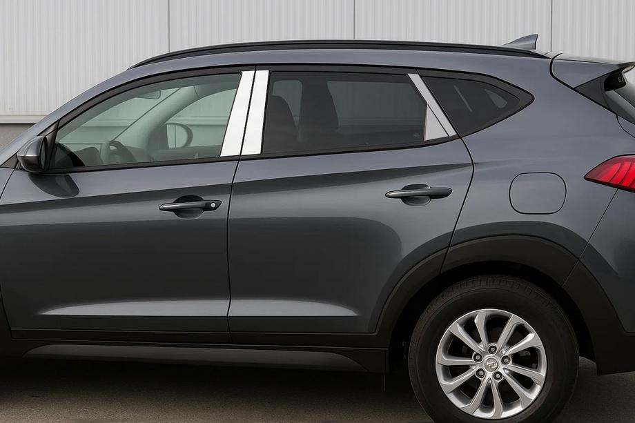 Hyundai Tucson TL 2016-2021 гг. Накладки на стойки из нержавеющей стали Image