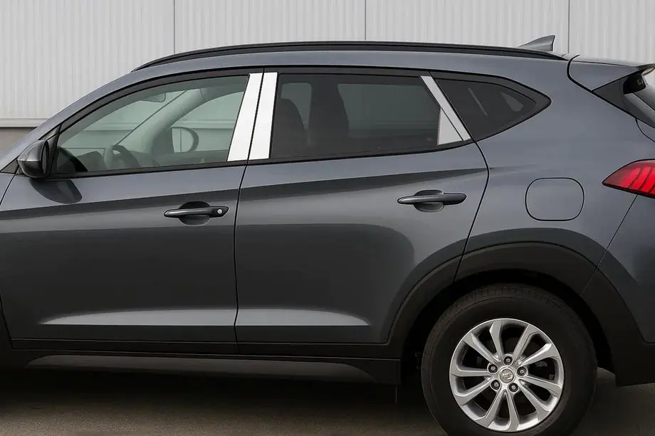 Hyundai Tucson TL 2016-2021 гг. Накладки на стойки из нержавеющей стали Image