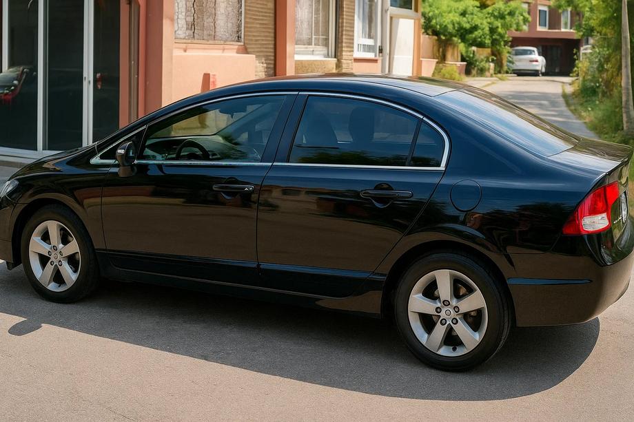 Honda Civic Sedan VIII 2006-2011 гг. Полный комплект хромированных окантовок окон нержавейка (12 шт.) Image