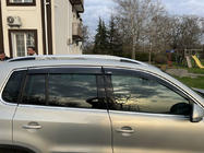Volkswagen Tiguan 2007-2016 гг. Ветровики с хромированным молдингом (4 шт, Niken) фото 3