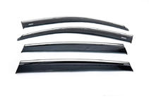 Volkswagen Tiguan 2007-2016 гг. Ветровики с хромированным молдингом (4 шт, Niken) фото 6