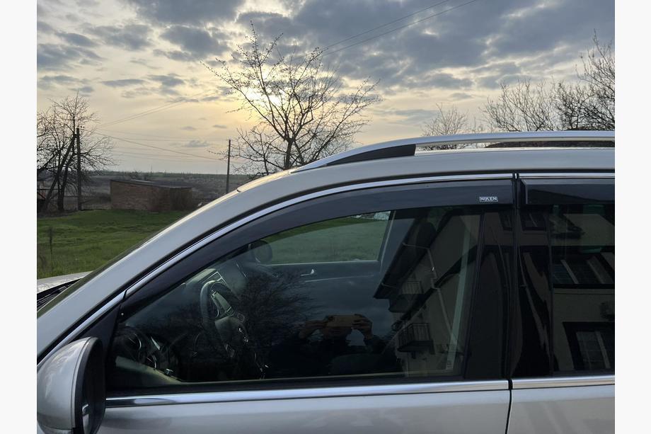 Volkswagen Tiguan 2007-2016 гг. Ветровики с хромированным молдингом (4 шт, Niken) Фото 5